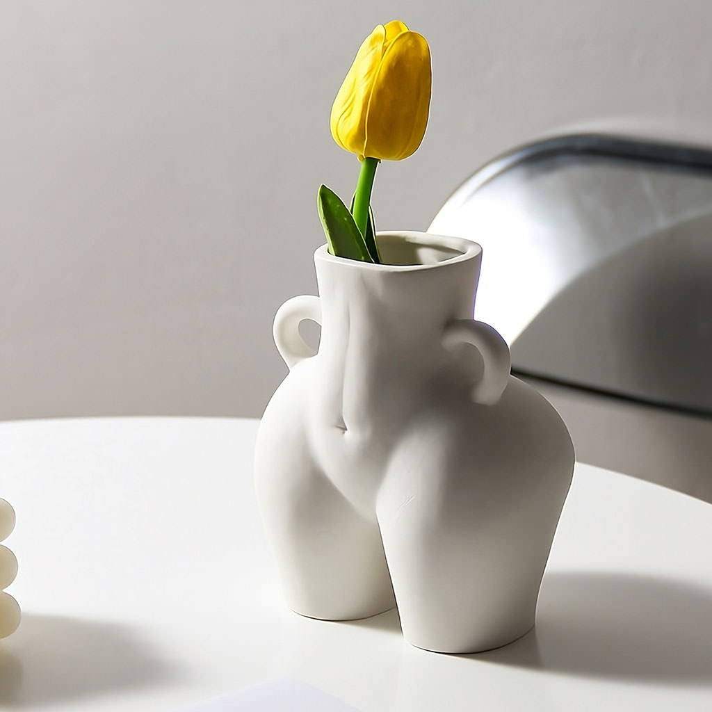Wide Hips Ceramic Vase — Decorative Vase for Considered Styling — Lifestyle 2