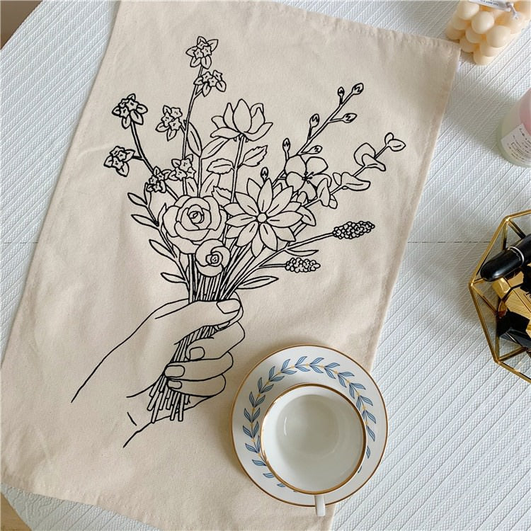 Outline Wild Flowers Mini Tapestry — Considered Home Styling — Lifestyle 2