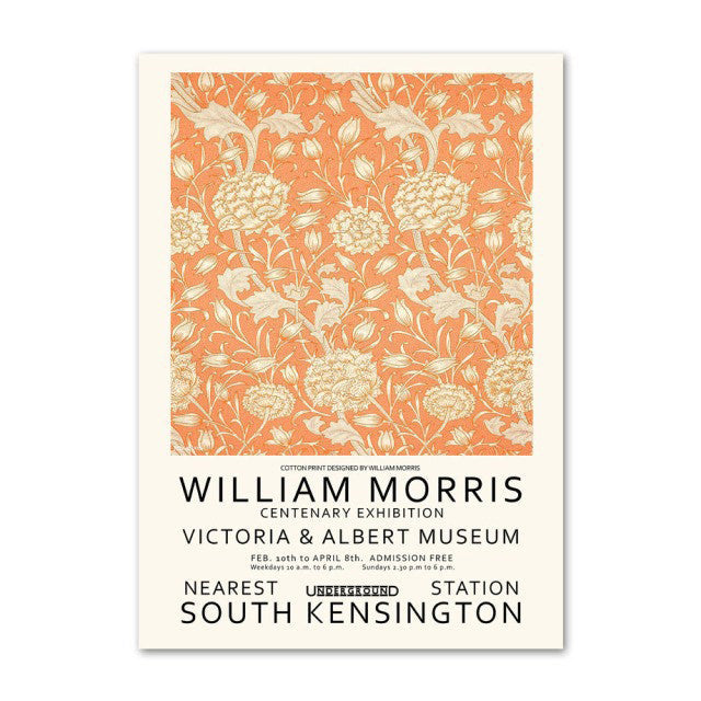 Orange Red Floral Art Canvas Posters — Considered Home Styling