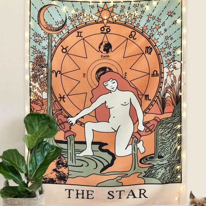 "The Star" Tarot Colored Tapestry — Considered Home Styling