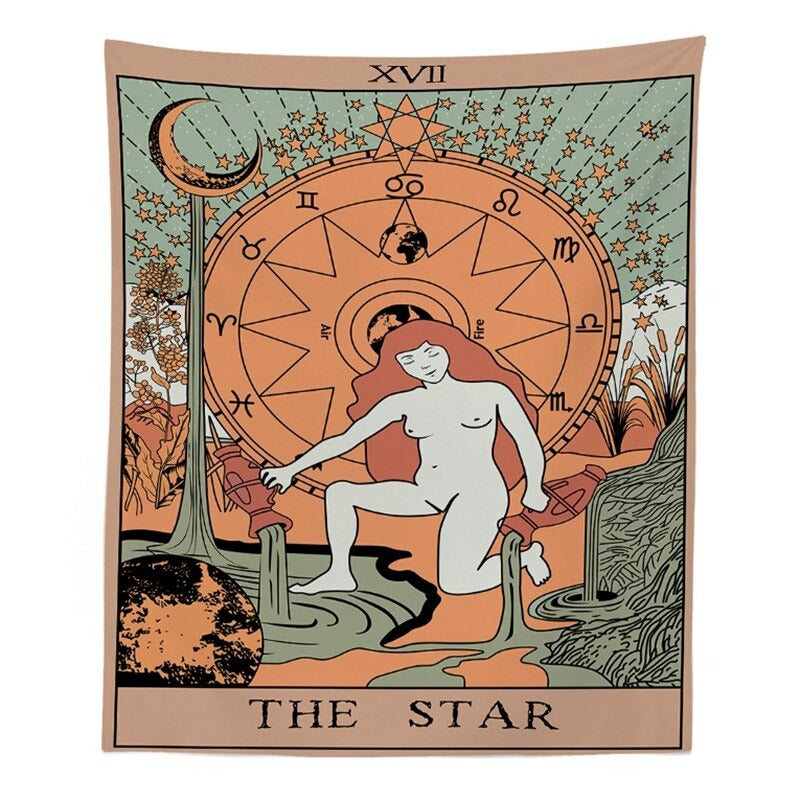 "The Star" Tarot Colored Tapestry — Considered Home Styling