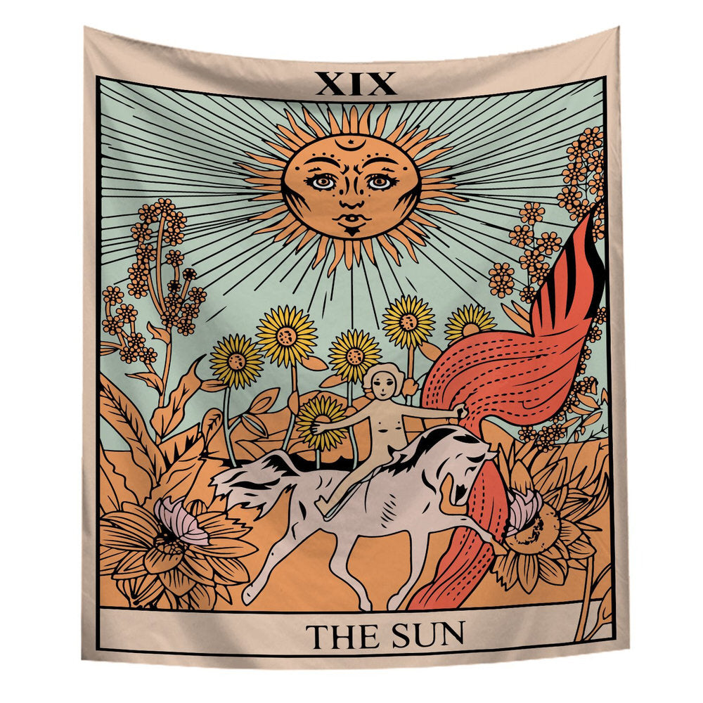 "The Sun" Tarot Colored Tapestry — Considered Home Styling