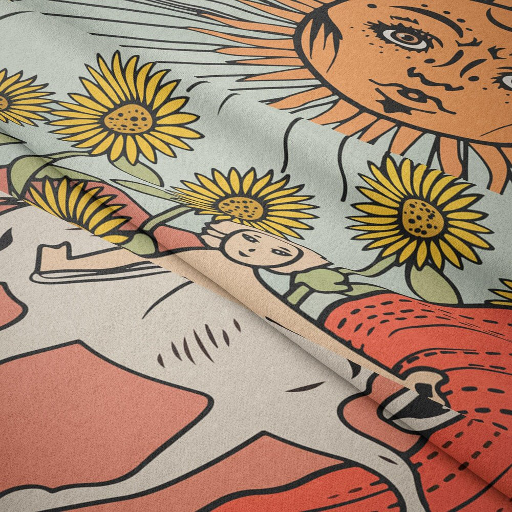 "The Sun" Tarot Colored Tapestry — Considered Home Styling