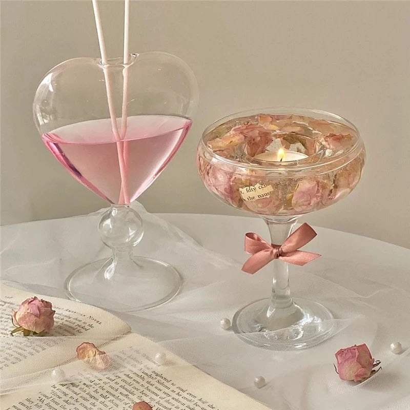 Valentine's Heart Shaped Glass Vase — Decorative Vase for Considered Styling — Detail