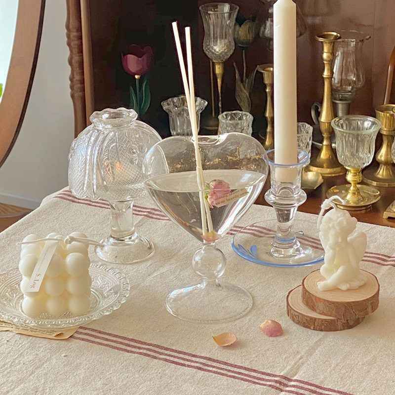Valentine's Heart Shaped Glass Vase — Decorative Vase for Considered Styling — Lifestyle 3