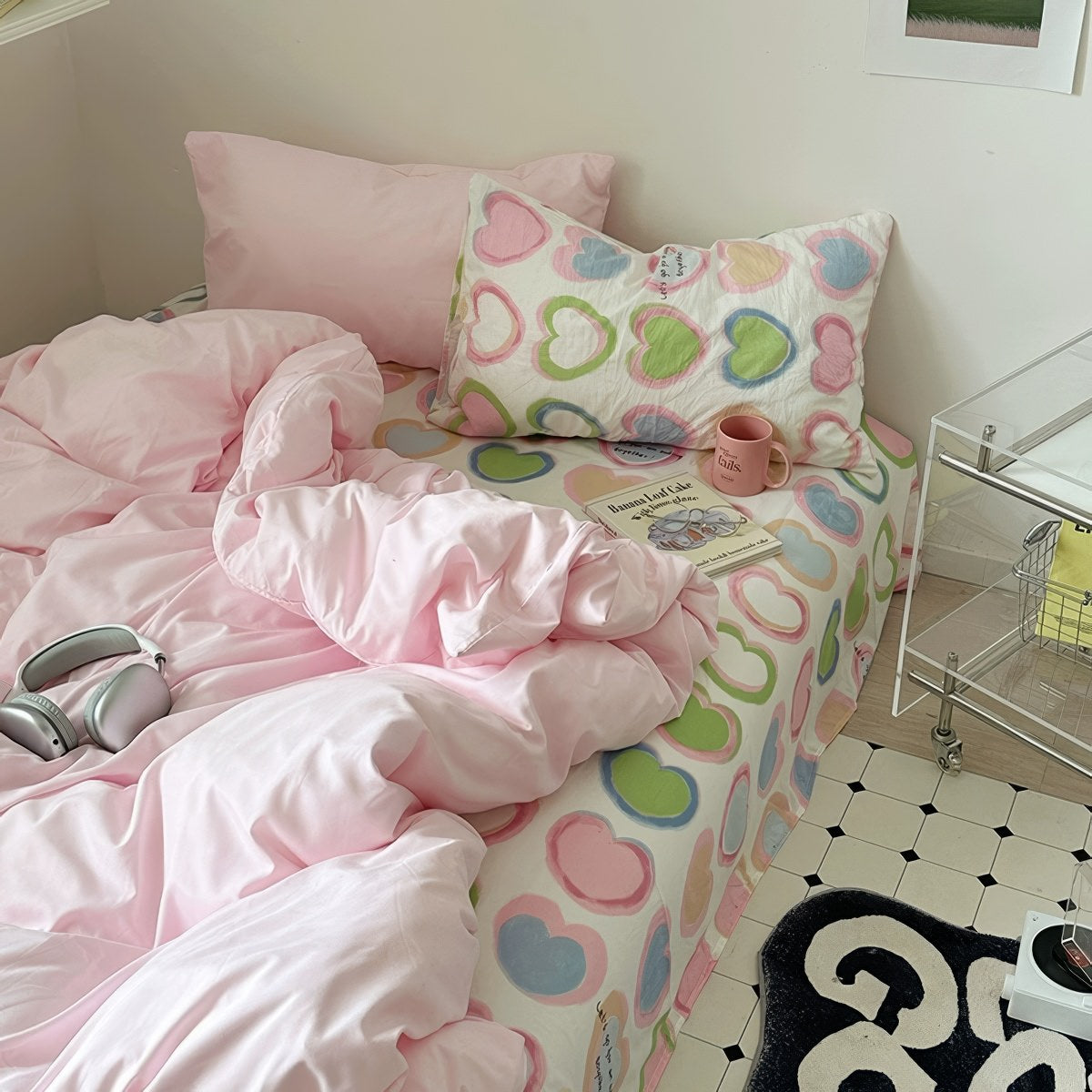 Hearts Bedding Set — Soft-Touch Cotton Duvet & Pillowcases — Lifestyle 2