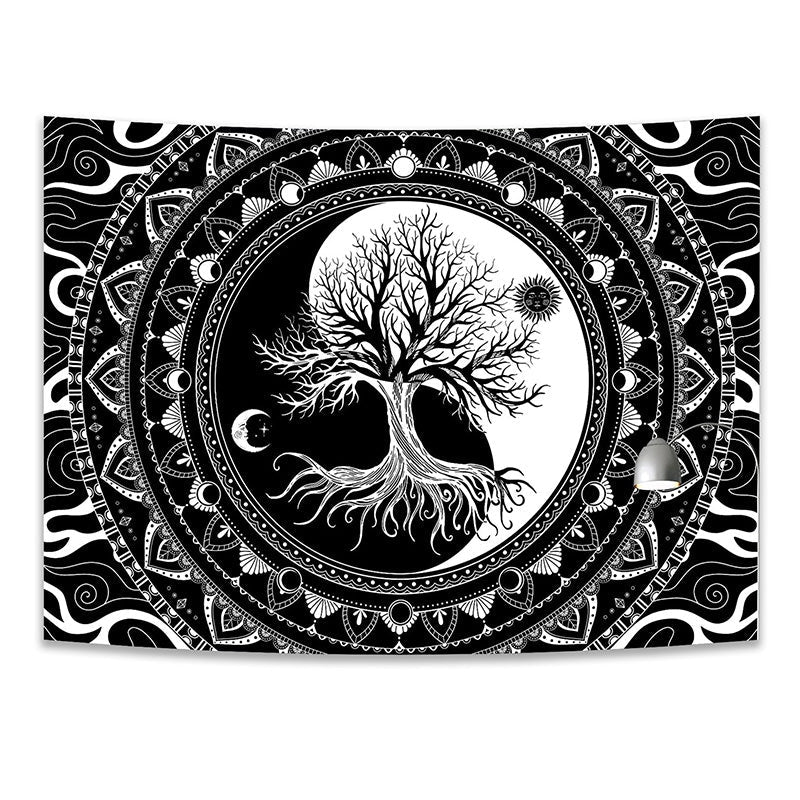 Yin Yang Tree of Life Tapestry — Considered Home Styling — Front view
