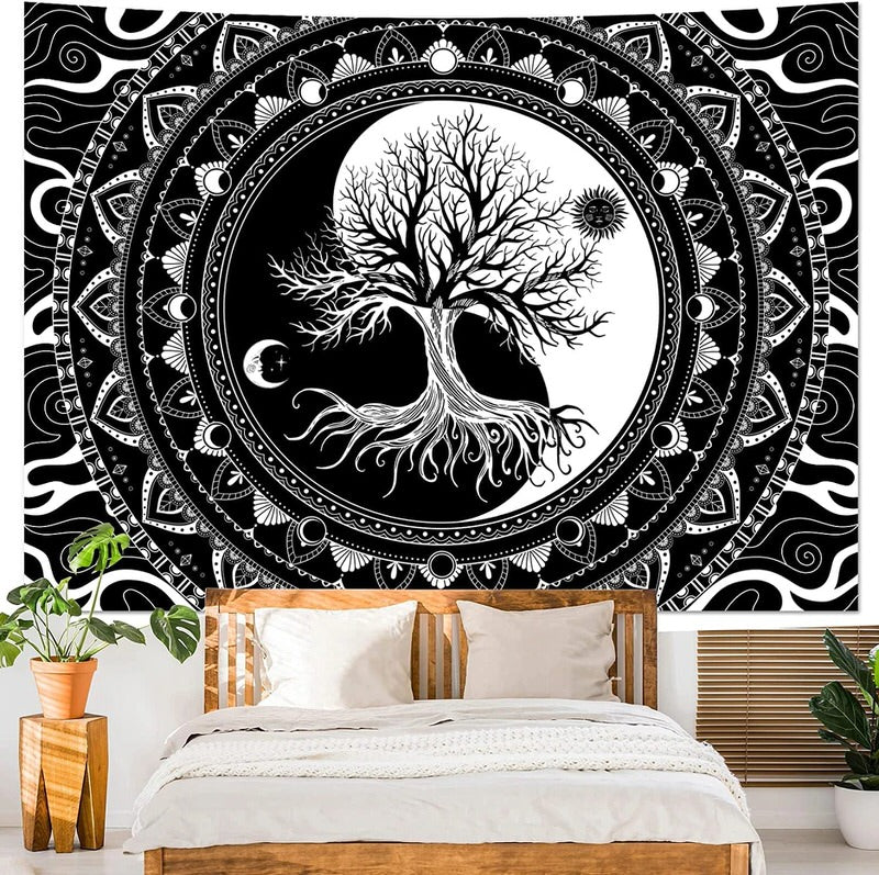 Yin Yang Tree of Life Tapestry — Considered Home Styling — Lifestyle 1