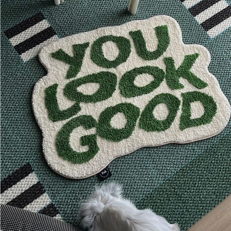 You Look Good Tufted Accent Rug — Soft Accent Rug for Bedroom Layering — Detail